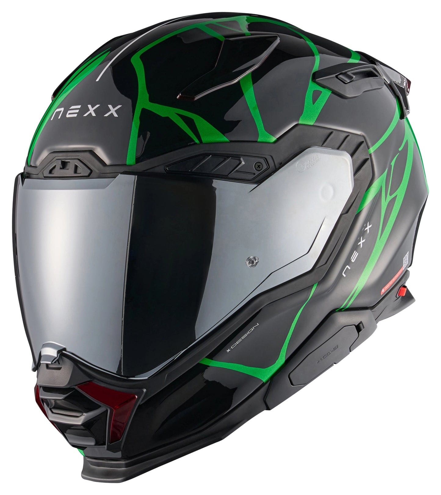 NEXX Helmet X.WST3 B-SIDE CARBON BLACK-GREEN