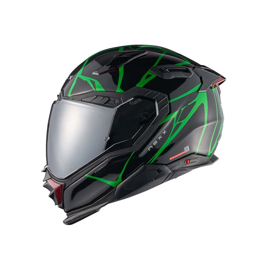 NEXX Helmet X.WST3 B-SIDE CARBON BLACK-GREEN