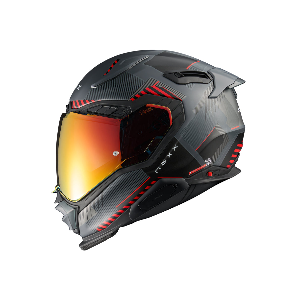 Nexx Helmet X.WST3 FLUENCE GREY.RED